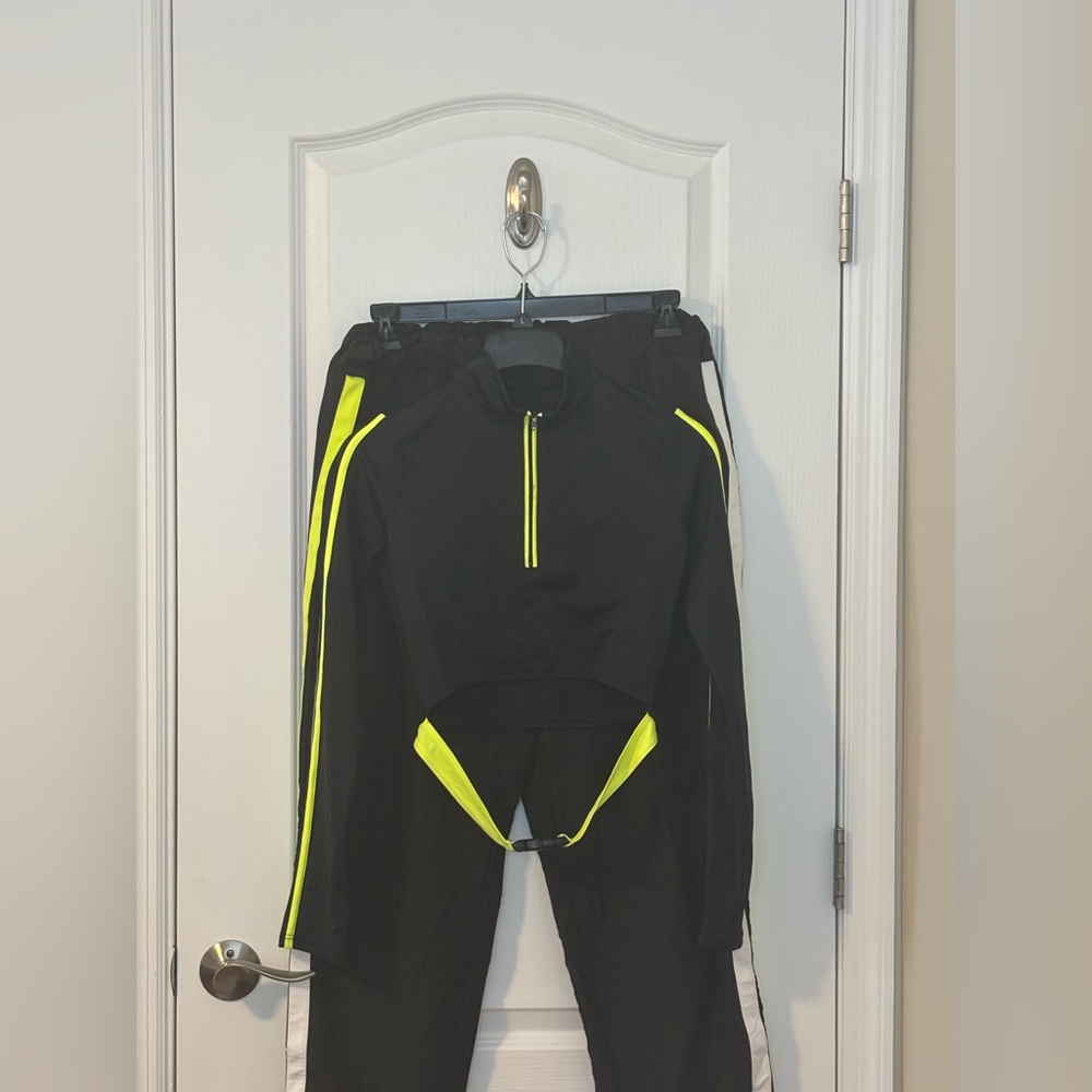 Black Active Set with Neon Yellow Accents